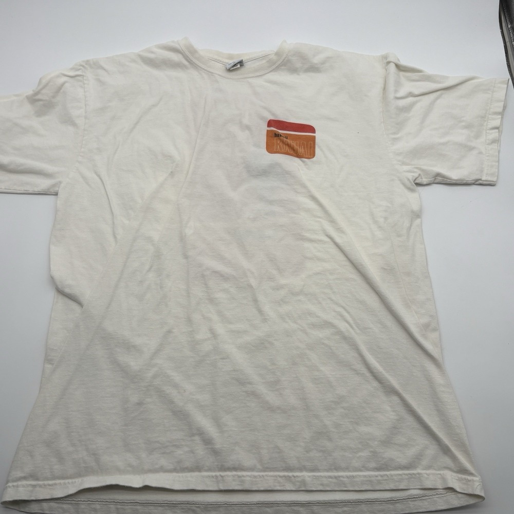 Crazy Shirts Hawaii Kauai Surfer Graphic Tee Mens XL White Combed Cotton Shirt